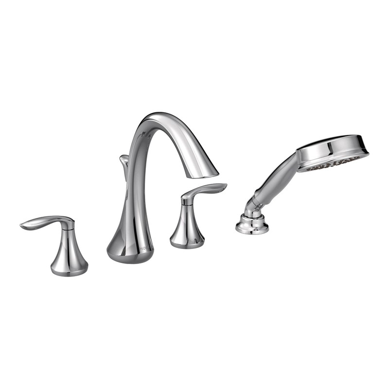 MOEN Eva T944 Two-Handle Deck Mount Roman Tub Faucet Trim Kit with Single