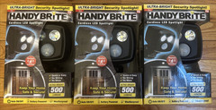 X3 Ontel Handy Brite Ultra Bright Cordless LED Spotlight HBSL-PKG-01-0920-300