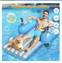 Inflatable Motorized Pool Floats for Adults – Rechargeable Pool Lounger with …