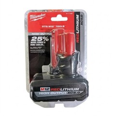 Milwaukee 48-11-2450 M12 RedLithium HIGH OUTPUT 5.0Ah XC5.0 Battery Pack