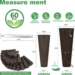 60-Pack Hydroponic Seed Pods for AeroGarden, Peat Sponges for Indoor Garden iDOO