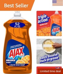 Mess-Free Ultra Liquid Dish Soap, 52 fl oz with Citrus Freshness & Antimicrobial