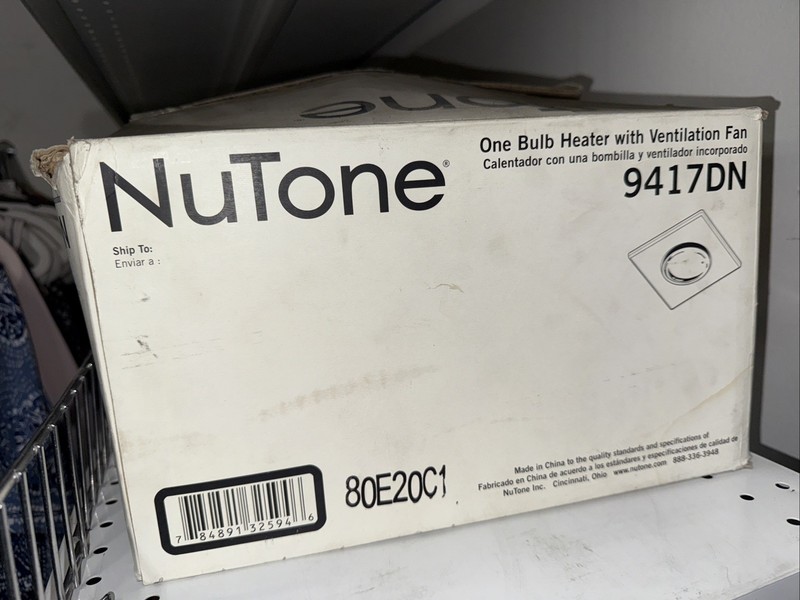 Exhaust Fan In Ceiling with 250-Watt Infrared Bulb Heater by Nutone 9417DN