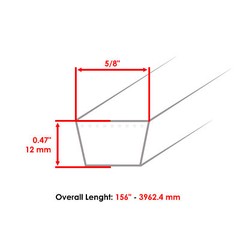 Deck Belt For Bad Boy MZ 2017-2024 / MZ Magnum 2017-2024 / ZT Avenger 2020-2024