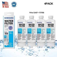 4 PACK Genuine Samsung DA97-17376B HAF-QIN/EXP REFRIGERATOR Water Filter NEW