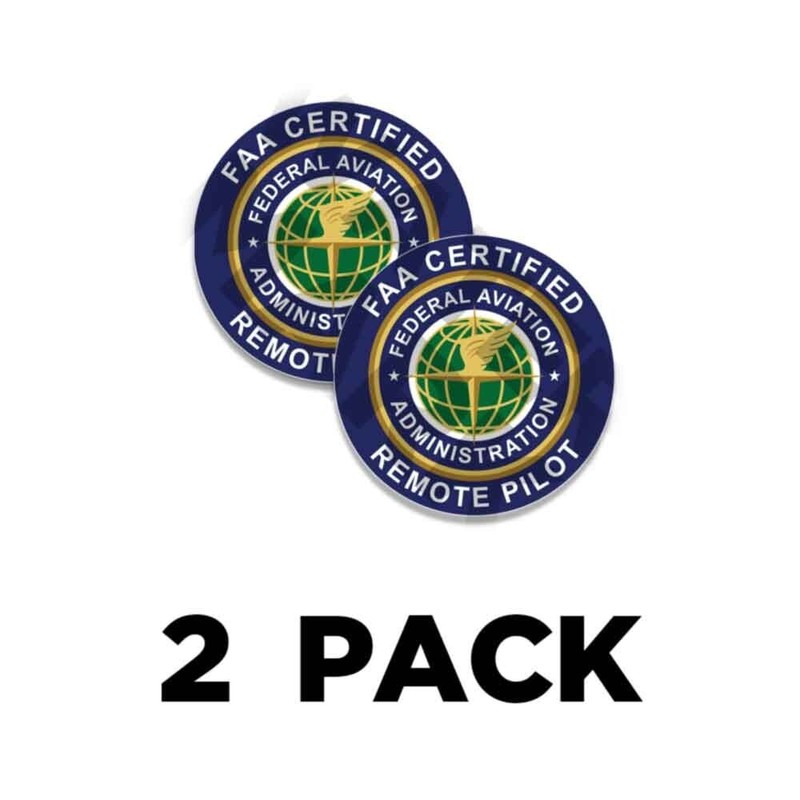 FAA CERTIFIED Drone PILOT Decals 4″ Drone Sticker Federal Aviation 2PK