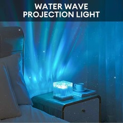 Ocean Wave Aurora Projector Lamp 16 Colors LED Night Light Bedroom Rechargeable