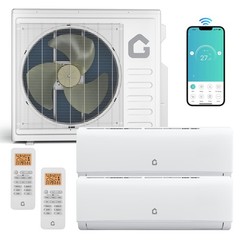 35000 BTU 2 Zone Mini Split AC/Heating System 12,000 BTU + 24,000 BTU 19 SEER2
