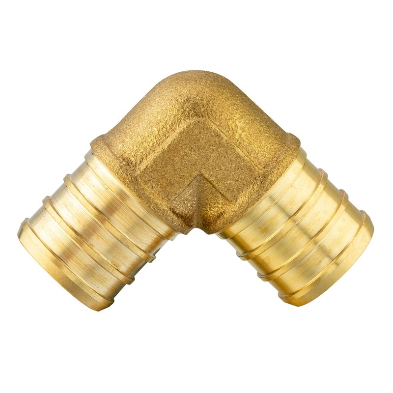 100 PCS EFIELD PEX 1-inch 90 Degree Elbow Barb Crimp Brass Fitting, Lead Free