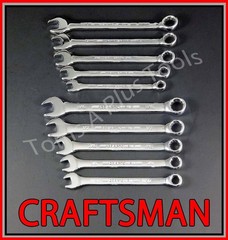 CRAFTSMAN TOOLS 10pc POLISHED Chrome SAE & METRIC 12pt Combination Wrench set