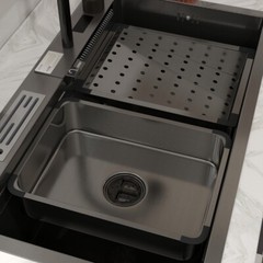 Drop In Kitchen Sink 30″ Single Bowl w/ Waterfall Faucet Stainless Steel Basin
