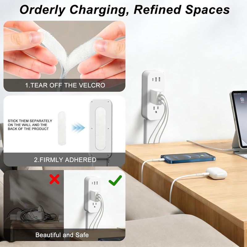 Rotating Wall Plug Power Socket Expander - 22"-34" Extension gallery