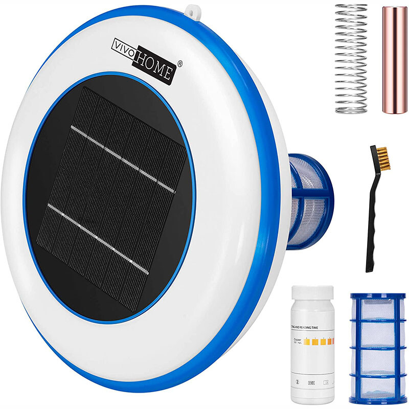 Solar powered Pool Ionizer Kills Algae Reduces Chlorine,Covers up to 35,000 gal
