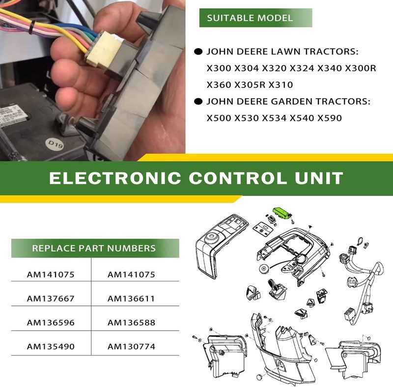 Electronic Control Unit Module AM141075 For John Deere X300 X320 X324 X500 X540 gallery