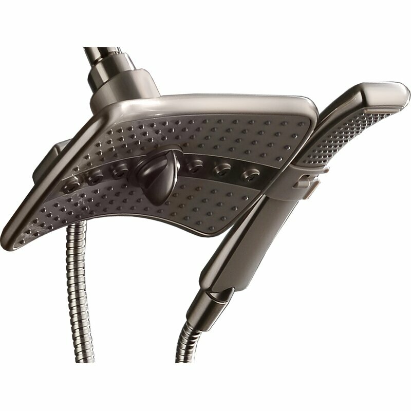 «Bright Showers» Multi Function Rain Brushed Nickel Shower Head PSS3919-02