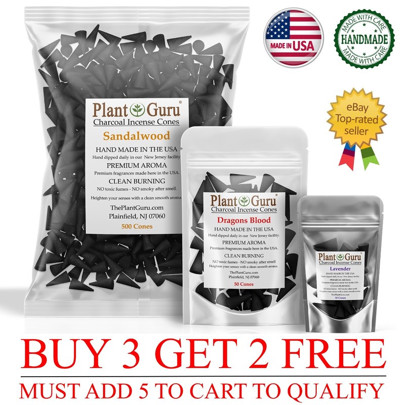 Charcoal Incense Cones 1″ TOPFLOW Bulk Handmade For Burner, Holder Variety Lot