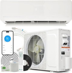 12000 BTU Mini Split AC Heat Pump 20 SEER2 115V Inverter WiFi Alexa 750 Sq Ft