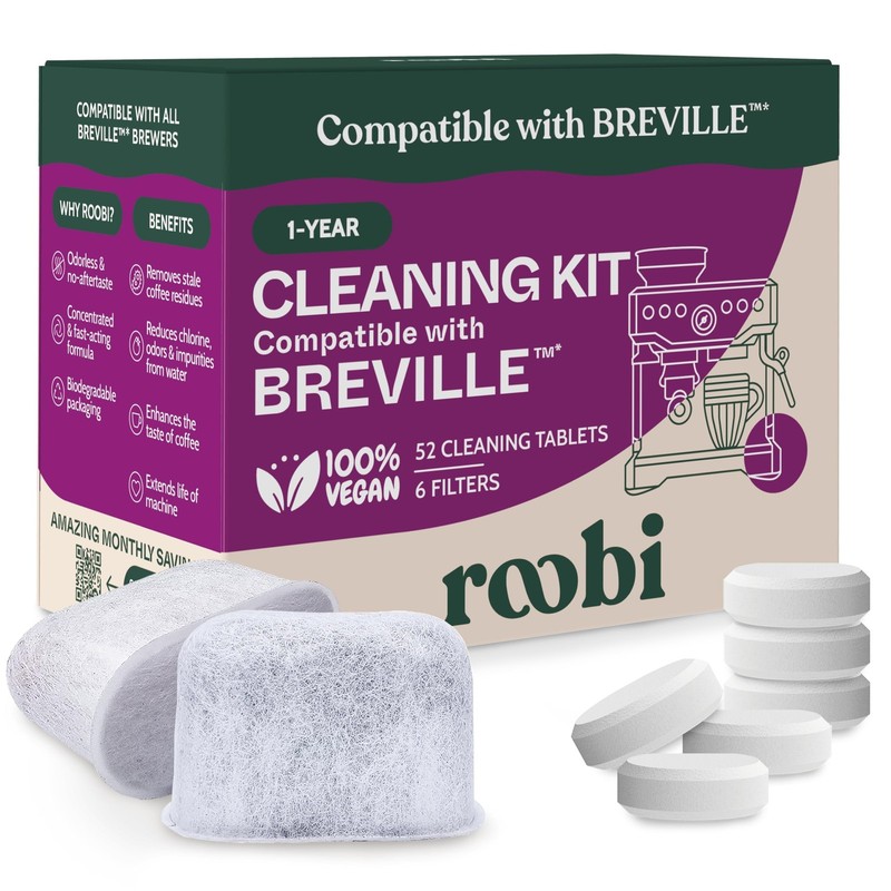 Keep Your Breville Running Smoothly – 52 Cleaning Tablets Plus 6 Filters