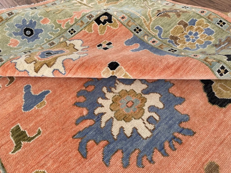 Oushak Hand Knotted Peach 4×6, 5×8, 6×9, 8×10, 9×12, 10×14, 12×15 Wool Area Rug