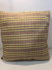 Hobby Lobby Christmas Pillow Felt Applique Santa gingham plaid 15.1 in. square