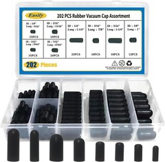 202 Pcs Assorted Vacuum Plugs Rubber Hose End Caps Plug Kit for Carburetor