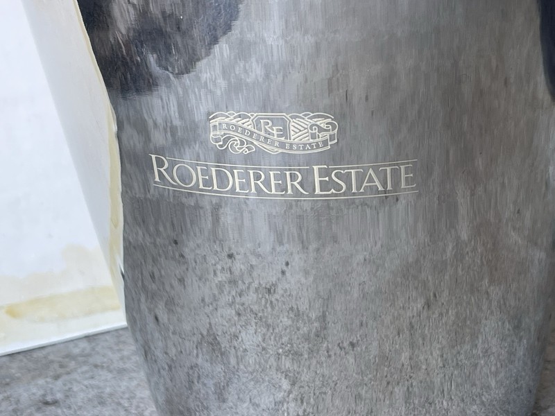 Louis Roederer Champagne Wine Ice Bucket Mirrored Silver/Nickel Plated Brass gallery