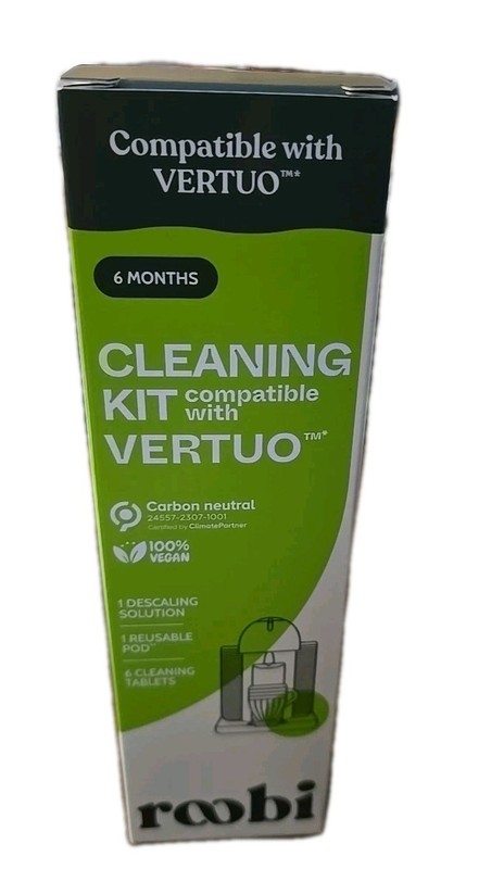 Nespresso Compatible Vertuo Cleaning & Descaling Kit, 6 Month’s Supply