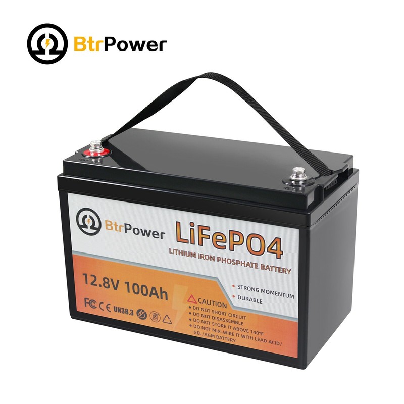 12V 100Ah LiFePO4 Lithium Iron Phosphate Battery For RV Marine Solar System 100A