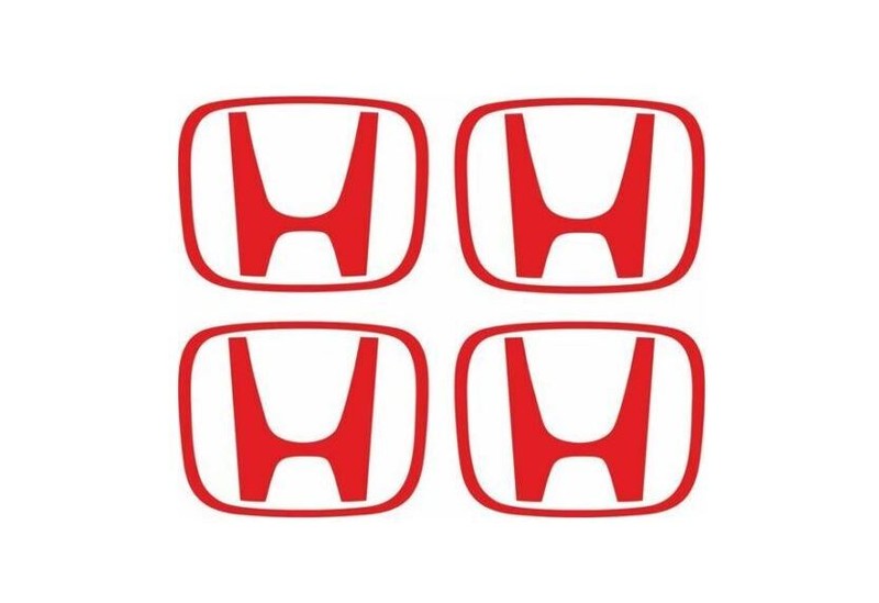 (4) Logo Sticker Wheel Center Caps Decal For Honda CIVIC ACCORD CRV Vtec Si-