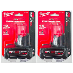 2 PCS MіІwaukеe 48-11-2460 M12 12V RED LITHIUM XC 6.0 Extended Capacity Battery