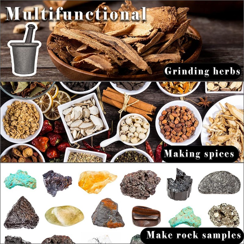 Cast Iron Mortar Pestle Tool Rock-Ore Crusher-Assay-Gold-Pulverizer-Quart-Silver gallery