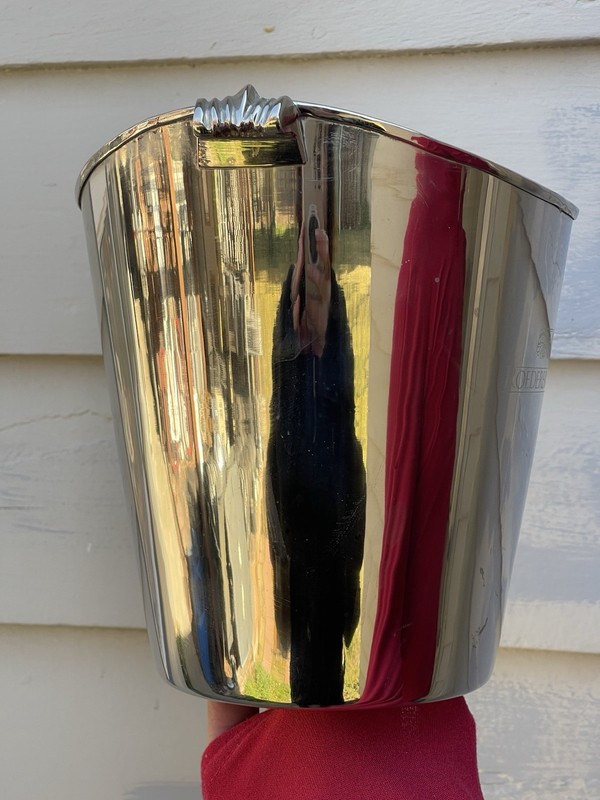 Louis Roederer Champagne Wine Ice Bucket Mirrored Silver/Nickel Plated Brass gallery