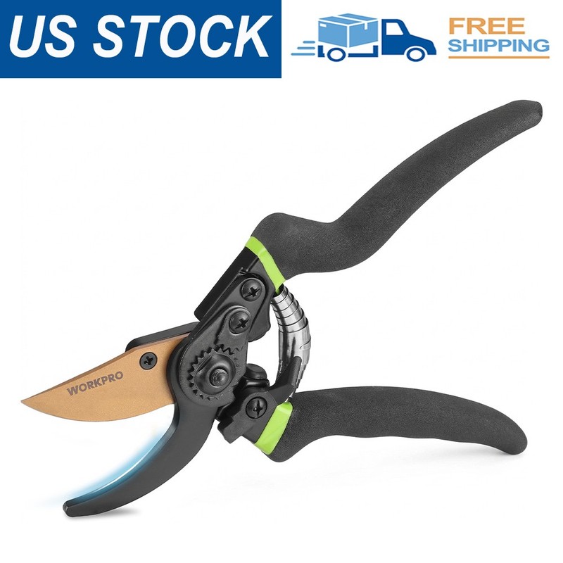 WORKPRO 8.5″ Bypass Pruning Shears Garden Shears w/ Sharp SK5 Blade for Branches