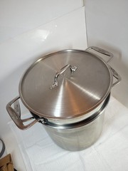 All-Clad Stainless Steel 12 Qt Multi Pot w/Pasta Strainer Lid 4 Piece