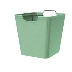10.5 In. W X 11 In. H X 10.5 In. D Green Wire Framed Fabric Drawer