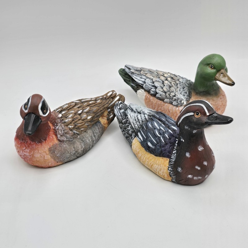 Yardworks Originals Painted Mallard Duck 6″ Lot Set Of 3 Cottagecore