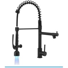 Single Handle Black Kitchen Faucet with Pull Down Sprayer