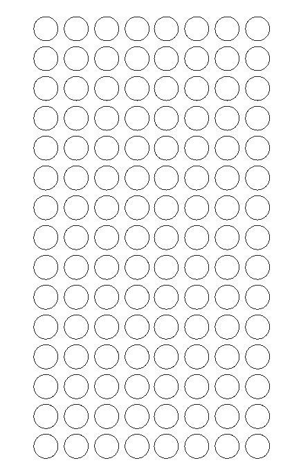 1/4″ White Dots Round Vinyl Color Coded Inventory Label 1/4 Inch Dot Stickers