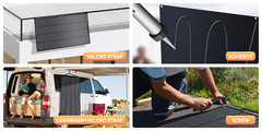 200W Flexible Solar Panel Mono 12V Portable Power Camping Home RV Battery Charge