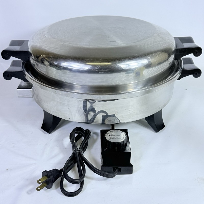 Society Regal Ware Electric Skillet Fry Pan Cat No 7253 1150W 120V Stainless Usa