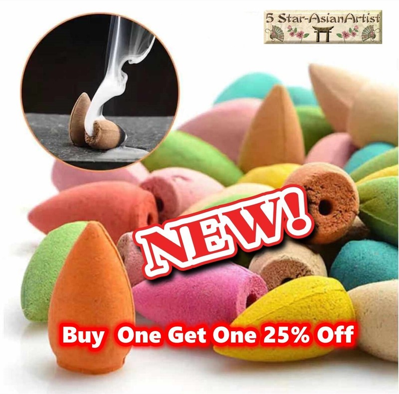 NEW Version Backflow Incense Burner Cones Mixed Flower Flavor Smoke Bullet Cone