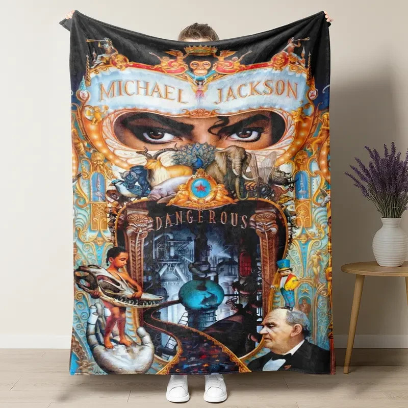Fashion Music Icon Style Flannel Blanket Cozy Gift Home Decor