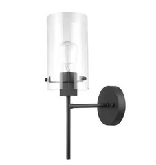 Globe Electric Pisaq 4.72 in. 1-Light Matte Black Wall Sconce Light