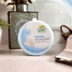 Citrus Magic Odor Absorbing Solid Air Freshener – Pure Linen, 8oz, 4 Weeks Fresh