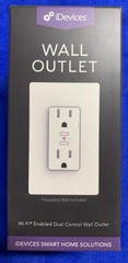 iDevices Wi-Fi Enabled Dual Control Smart Wall Outlet – White (IDEV0010)