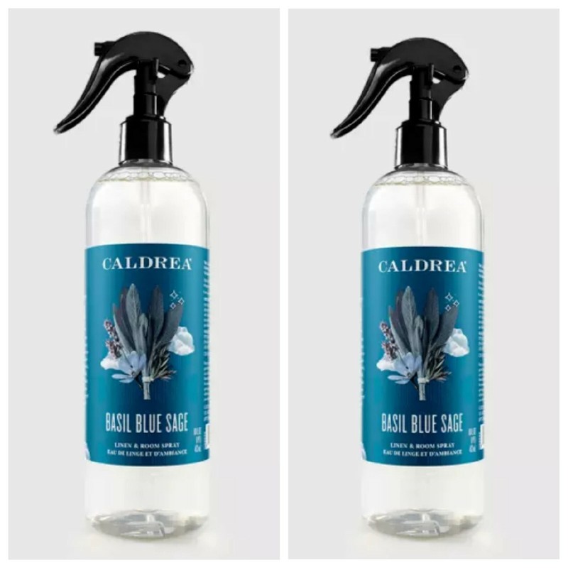 (2-PACK) CALDREA 16 FL OZ BASIL BLUE SAGE LINEN & ROOM SPRAY *D6