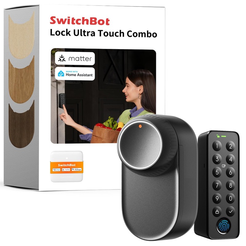 SwitchBot Smart Lock Ultra Keypad Fingerprint Door Lock WiFi App Remote Control