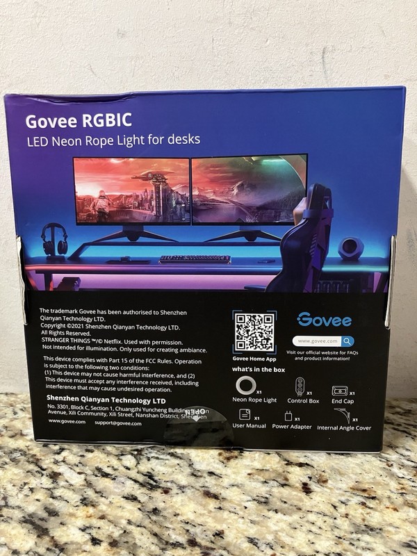 Govee - RGBIC LED Neon Rope Light for Desks 6.5ft - Multi gallery