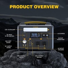 New VTOMAN Jump 600X Portable Power Station 600W (1200W Peak) 299Wh LiFePO4