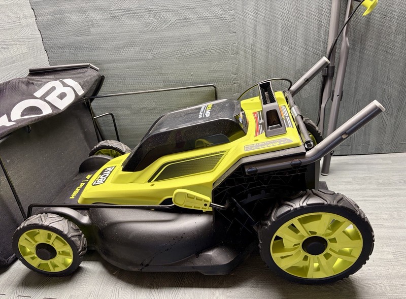 RYOBI 18V Lawn Mower 16in USED Cordless Push Lawn Mower With Bag (Tool Only) gallery